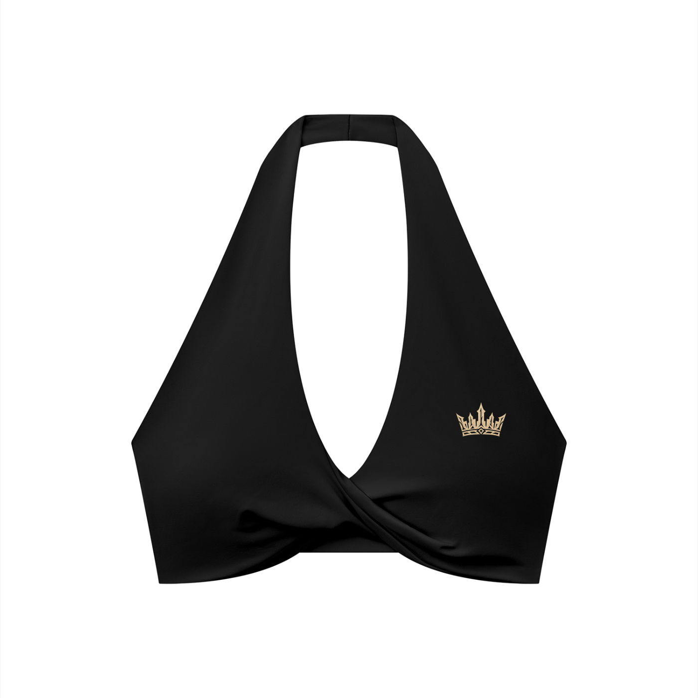 Women's Pleated Halter Sports Bra