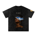 Snow Washed Oversized Cotton T-Shirt