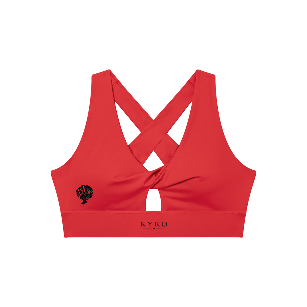 Women's Twist Front V-Neck Sports Bra