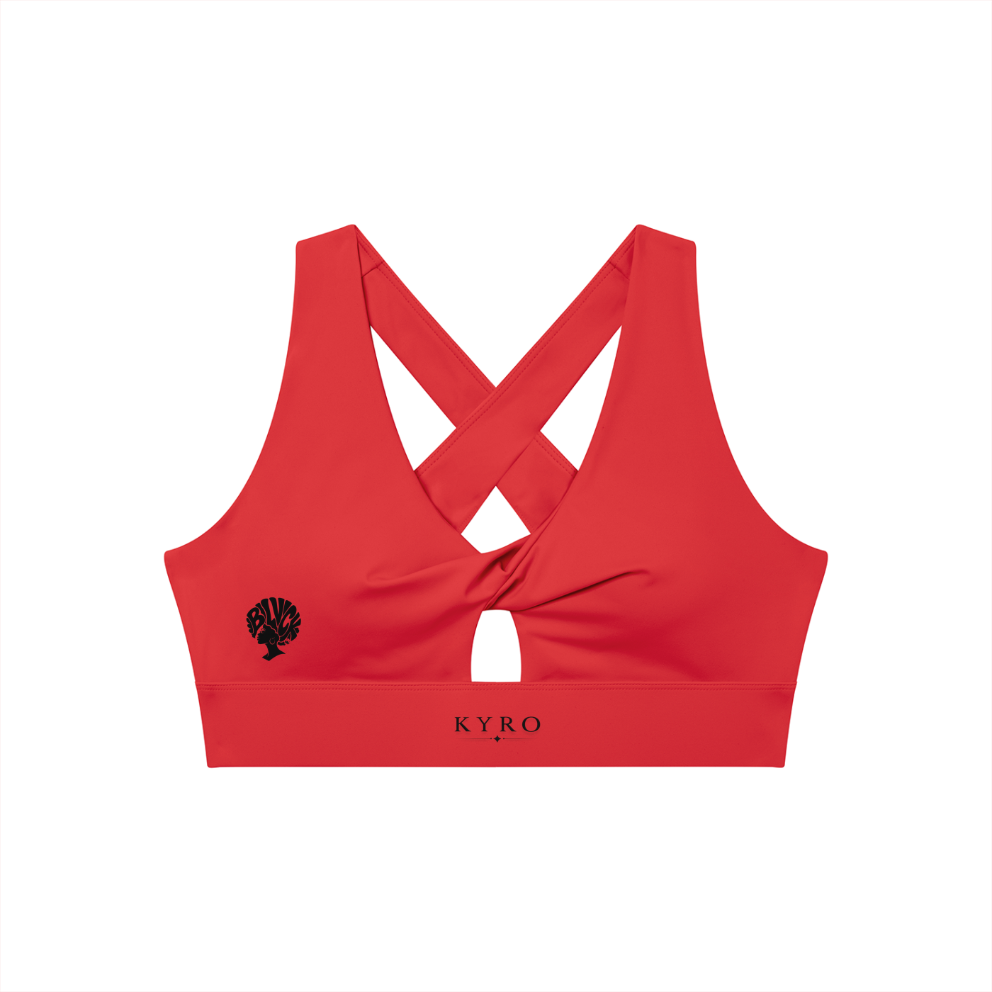 Women's Twist Front V-Neck Sports Bra