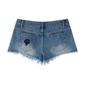 Women's Vintage Wash Raw Hem Denim Shorts