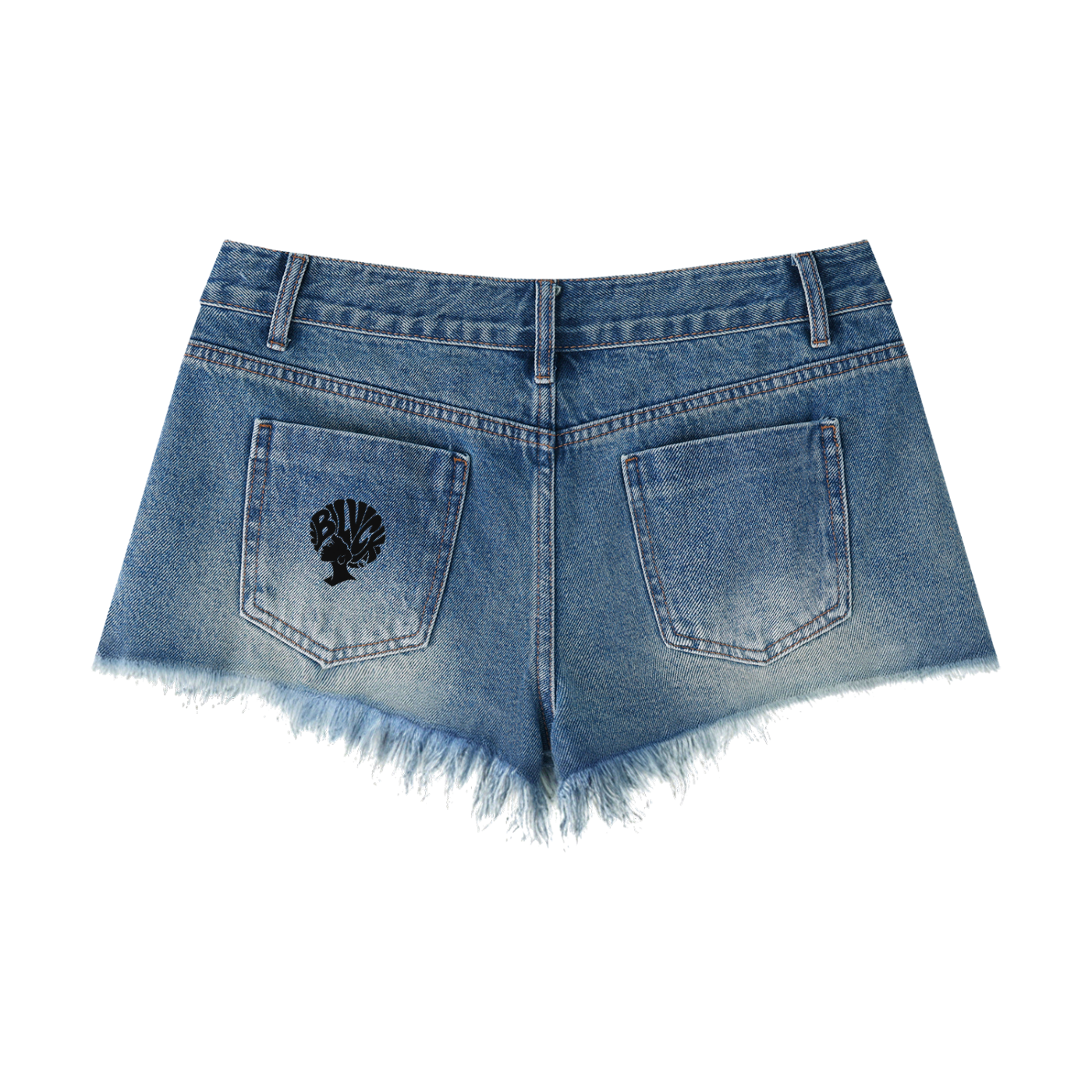 Women's Vintage Wash Raw Hem Denim Shorts