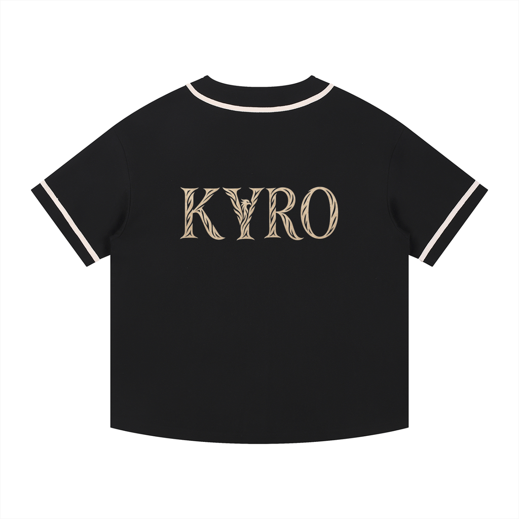 Contrast Piped Button-Up Jersey