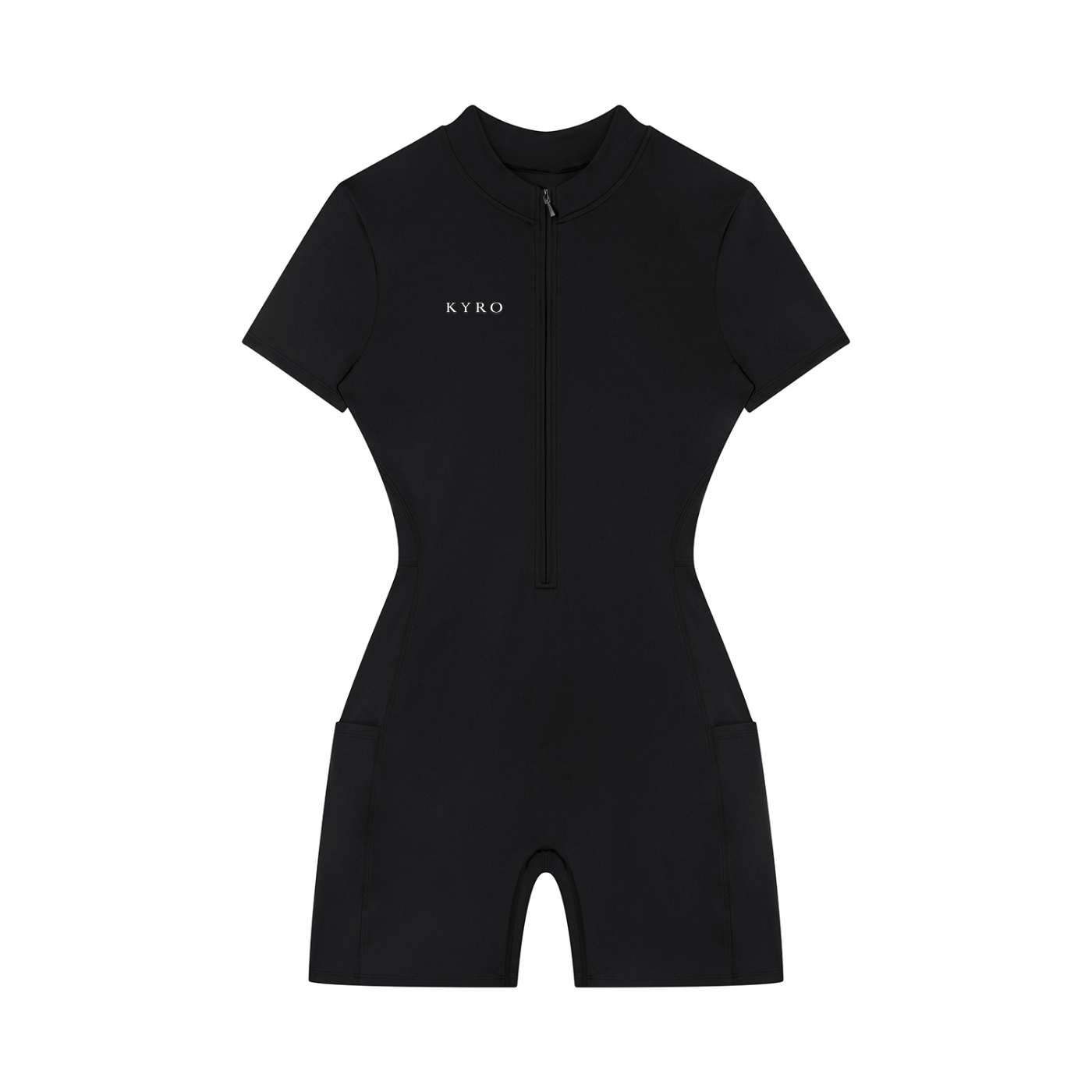 Women's Quarter-Zip Short Sleeve Romper
