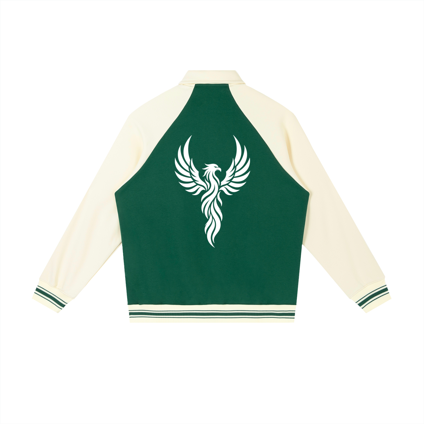 Contrast Raglan Sleeve Baseball Jacket