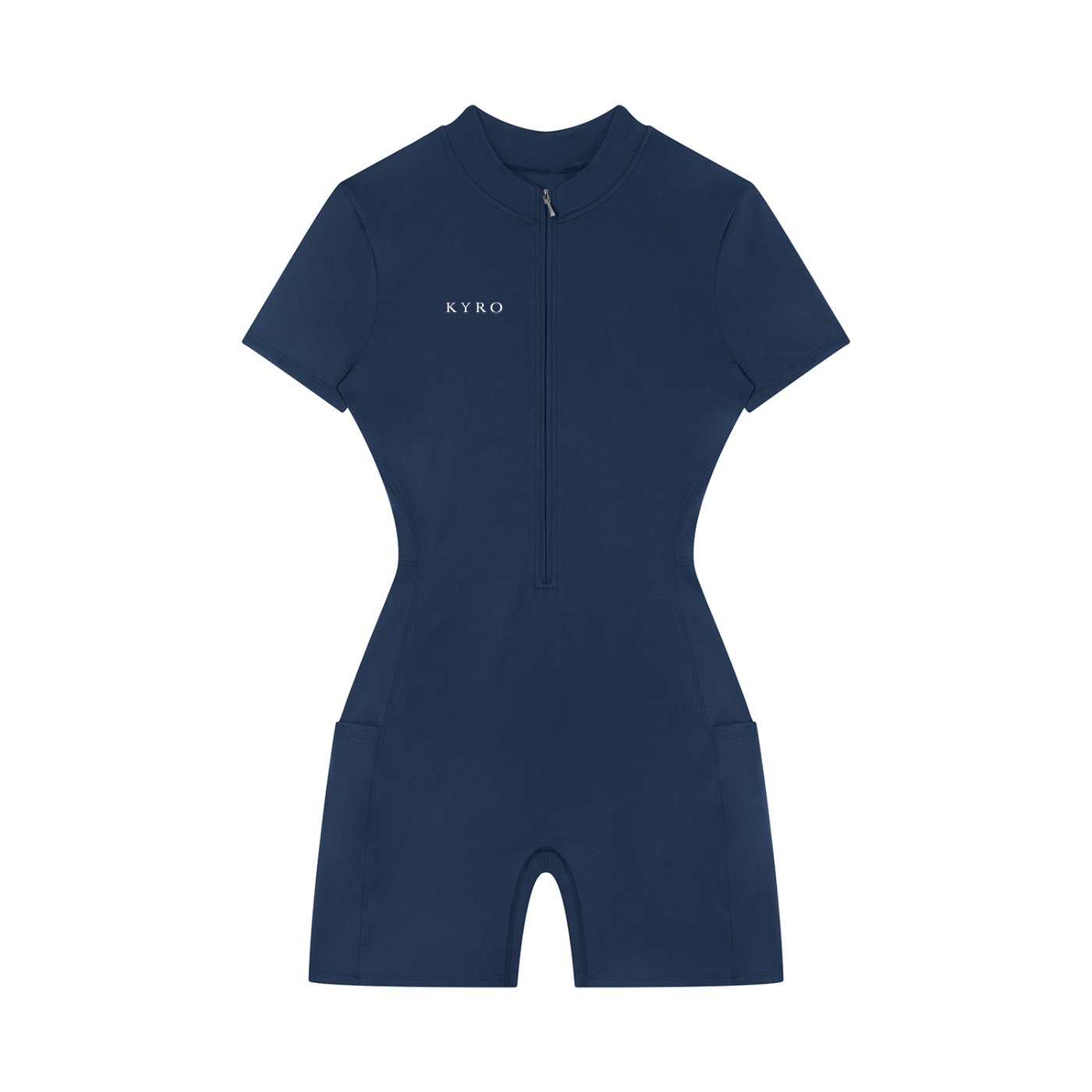 Women's Quarter-Zip Short Sleeve Romper