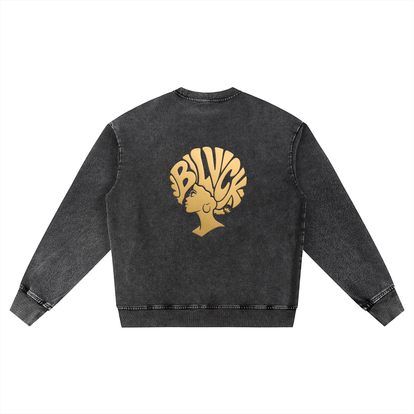 Snow Wash Oversized Crewneck Sweatshirt