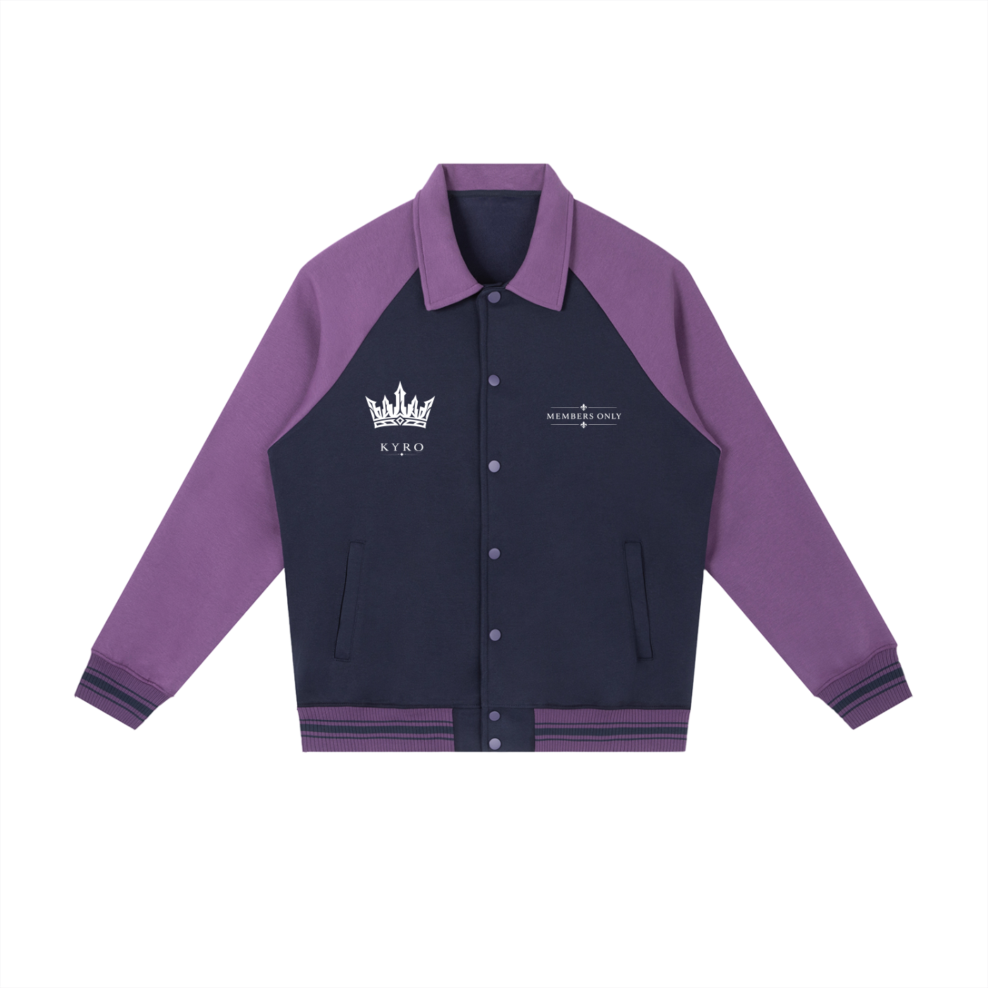 Contrast Raglan Sleeve Baseball Jacket