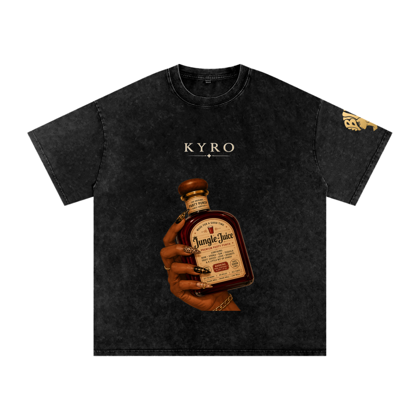 Snow Washed Oversized Cotton T-Shirt
