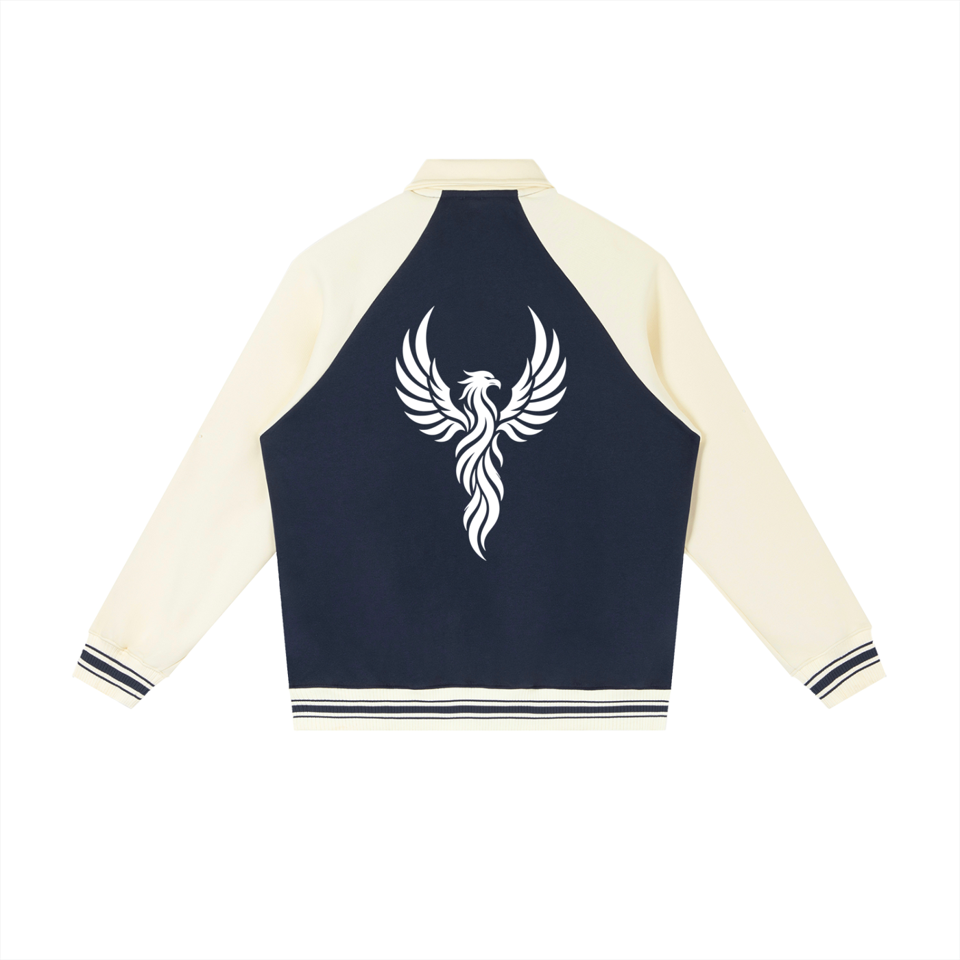 Contrast Raglan Sleeve Baseball Jacket