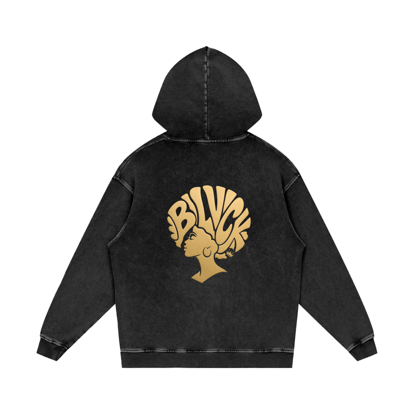 Snow Washed Loose Cotton Hoodie