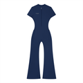 Women’s Tight Flared Leg Quarter-Zip Jumpsuit