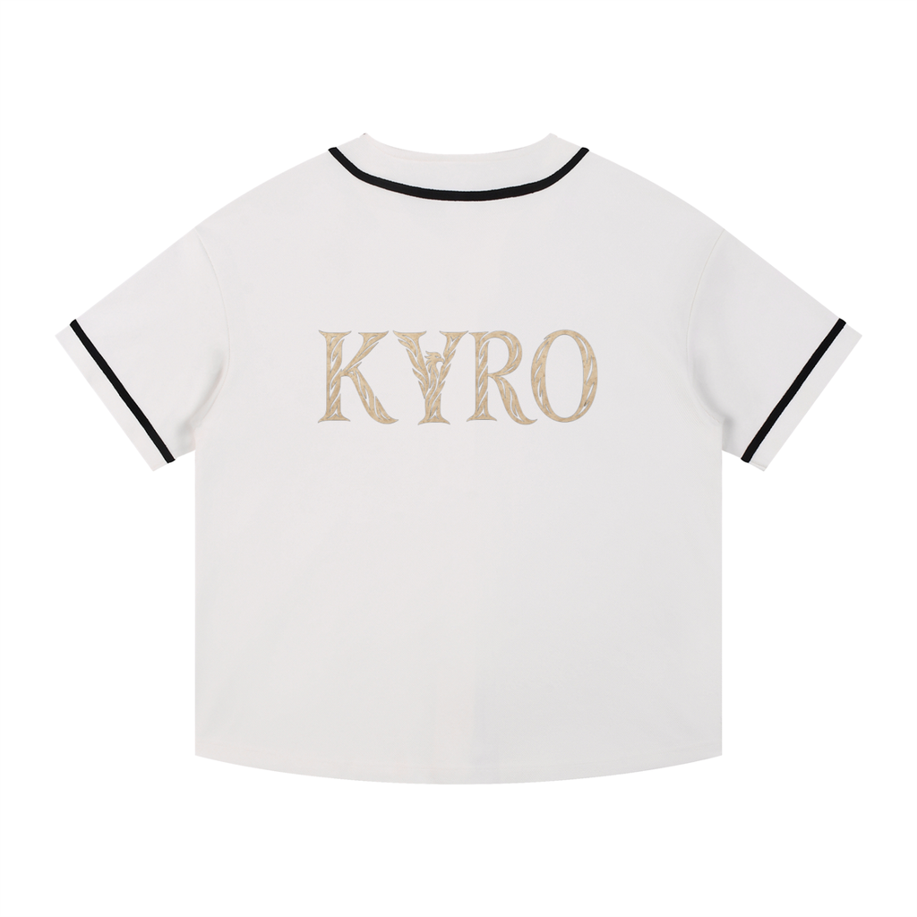 Contrast Piped Button-Up Jersey