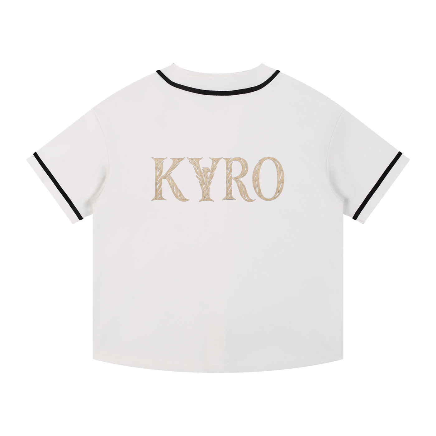 Contrast Piped Button-Up Jersey
