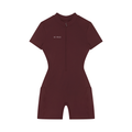 Women's Quarter-Zip Short Sleeve Romper