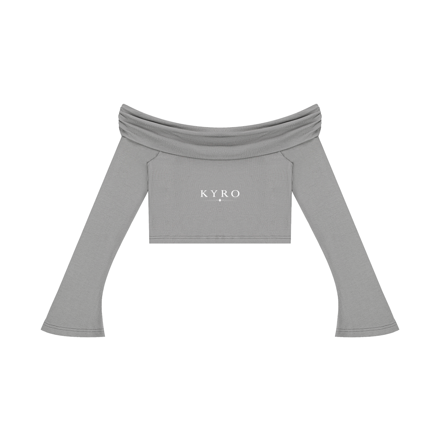 Women's Off-the-Shoulder Bell Sleeve Crop T-Shirt